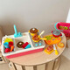 Korean ins children's dishwasher toys baby simulated kitchenware children washing vegetables and playing house dishwasher pool boy and girl red
