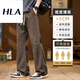 La Hailan Home Same Style 2025 Neues reines Baumwoll-Mikrofloorhosen Herren Jeans Straight American High Street Replik 9871 Khaki M.