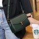Anysmic international first-line brand 2025 new hot fashion niche one-shoulder crossbody bag retro high-end commuting small square bag dark green