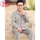 
LangSha (LangSha) middle-aged and elderly pajamas men's spring and autumn long-sleeved dad cardigan plus size casual and comfortable can wear outside home clothing suit SX16803 XL [recommended to wear 140Jin [Jin equals 0.5 kg]-160Jin [Jin equals 0.5 kg]]