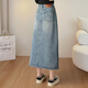 Sichuansshe Fashion Skirt 2025 Весна и лето Новая женская ретро-пуговица с высокой джинсовой юбкой с высокой ездой