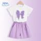 
Benny Road Girls Summer Suit 2025 Fashionable Little Girl Pure Cotton Short Sleeve T-shirt Children's Shorts Summer Clothes
