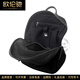 OULUNCHI (OULUNCHI) Mochila para hombres de cuero genuino para viajes de negocios para hombres, mochila escolar de alta gama de cuero de gran capacidad de cuero, negro 32*15*42cm