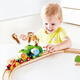 Shantoulin Village Train Toys Trackautautautauton Musik Set Kinder kleines Spielzeug 1 -Jährige 6 Säuglingsbabygeschenk 2 Stück Zug Track Jungle Musik Set + Regenbogen