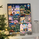 galison winter lights Christmas digital oil painting DIY fill coloring hand-painted acrylic oil painting decorative hanging painting qx15847 30*40cm thick solid wood inner frame Highlight pigment + oil canvas + multiple branches