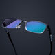 Internet celebrity myopia glasses men's business half frame metal can be equipped with degree eyes anti-blue light and radiation flat light tide black frame myopia 300 degrees + mirror box