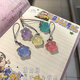 Internet celebrity fine glittering luminous fat star mobile phone rope good friend gift gift through star bag pendant key flashing star pendant blue + purple