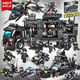 LEGO -kompatible Lego Ninja -Bausteine Jungen versammelten Kinderspielzeug Flugzeugträger Krafttankwagen Geschenk Mammoth Angriffskraft [719 Stücke + 6 Figuren]