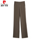 Pier Cardin elastic high waist loose trousers middle-aged women's straight-leg women's pants spring and summer new narrow version wide-leg pants casual pants brown (9221) M 27 (waist circumference 2 feet)