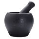 JPHZNB household natural black gold stone garlic pounder old-fashioned stone mortar garlic mortar bowl pound medicine jar garlic paste chili garlic grinder black gold stone mortar outer diameter 13 Jinbao water drops