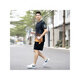 Playboy (Playboy) Running Running Sports Sports Sports Sports Men's Men's Men's Summer Style Plus Fat Plus Taille Sleeve Two Badminton Suit Blue 9902 L 90-110JIN [Jin est égal à 0,5 kg]