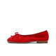Belle rétro en daim pantoufles pour les femmes 25 chaussures simples en cuir de nouveau cuir B2628AQ5 rouge 38