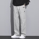 Fila Feijia 2025 Frühlings- und Sommer-neue Herren-Casualhosen Arbeiten Hose gerade lose Hose mit breiten Beinen 4x Fila Z9856 Schwarz Fn 2xl