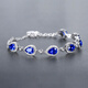HEEKAIYI sapphire bracelet for women cornflower blue 18K diamond bracelet Chinese Valentine's Day birthday gift for wife and girlfriend Selected 5.9 carat/cornflower blue/double certificate