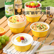 Meiya disposable bowls 400ml*30 sets of food-grade round lunch boxes with lids for takeaway picnics and microwaveable