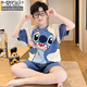 Modal Boy Pyjamas Kinder Sommer Dünne reine Baumwolle kurzärmelige Kinder mittelgroße Kinder 12-jährige Mode modische Sommer-Heimkleidung 653 [100% Baumwolle] 5xl empfohlen 160-165 cm Gewicht 95-110jin [Jin gleich 0,5 kg]