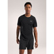 Archaeoptera Bird (ARC'TERYX) Men's NorvanDownwordLogo moisture absorption short-sleeved T-shirt X97207735 Official authentic Jumping Orange Verve X9720 S