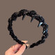 Parisian Sparkling Diamond Louis Princess of Paris Hairband Light Luxury Women's 2025 New Style Fluffy High Head Hairpin Face Wash Headband Upgraded Light Luxurious Beaded Same Style as the Main Picture