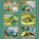 Children's electric track adventure to pass the level of sliding small train car puzzle dinosaur track car parking lot ZX002 train mine car break the level of [2 cars + 12 stone] [ordinary battery version] Chinese color box packaging