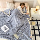 Imitation rabbit plush blanket for nap office coral velvet sofa air conditioning blanket thickened bed children's quilt smoke gray 120*200cm