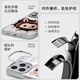 Shantou Lincun Labubu mobile phone case Thailand super hot toy dolls suitable for Apple iPhone 16 promax new large lens protection mobile phone case 15plus overseas doll i14 large iPhone 16 pro [gloss glass gold shield galaxy silver] Labubu-BL16778
