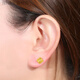 JBV Old Phoenix Pure Gold Clover Earrings Gold Diamond Four-leaf Clover Ear Hook New Style 999 0.01g Diamond