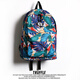 TRUFFLE cool and beautiful graffiti backpack male middle school student high school school bag female hip-hop fashion trend backpack junior high school student TRUFFLE black burst white