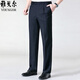 Pantalon de soie de mûrier yageol pour hommes Business lâche d'âge moyen occasionnel anticharming formel usage long pantalon long gris clair d'été / ff983 [version lâche plissée] 34 [tour de taille 2 pieds 7]