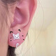 Cute kitten earrings for women niche design high-end light luxury earrings 2025 new popular earrings cute cat tail earrings 1 pair