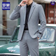 Romon (Romon) Casual Blazer Herrenanzug koreanischer Stil schlanker und gutaussehender trendiger formeller Tops ein Stück Spring und Herbst Black [Top] XL empfohlen [141-160jin [Jin ist 0,5 kg]]