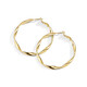 Fat Donglai's same style 18k gold hoop hoop earrings retro large 2025 new earrings women's niche design gold diameter 3.5cm 925 silver needle + combination