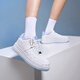 KAPPA women's shoes, high-value board shoes for women 2025 summer new versatile sports shoes thick sole breathable small white shoes for women Classic white/iceberg blue 38