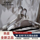Golden bow tie method, Sami gray solid wood wooden hangers near Gaoji, wardrobe and cloakroom, 7 meters platinum, high-quality women's shirt hangers, 10 pieces, fast delivery