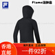 斐乐（FILA）FILA 官方女士针织连帽外套2025春新款基础简约网球 暗流黑-BK S160/80A 均码