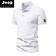Jeep Spirit American Retro Perlenboden Baumwollmänner Polo. Shirt Solid Color Casual Business Pendeln kurzärmelig T-Shirt Sommer halbärmeligte Reversklumpen (aq new 691) 2xl 2xl (150-165jin [Jin ist gleich 0,5 kg])