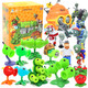 Pflanze vs. Zombie-Spielzeug Full Gift Box Kindergesetz Jungen Ejektable Puppenabbildung Modell 2 686-224 Erbsen Pneumatische Kanonendunder Dragon Gras Zombie 6-teilige Set