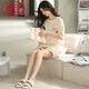 LangSha pajamas (LangSha) women's summer pure cotton shorts can be worn on the outside 2025 new cotton home clothing set 9885 Brand pure cotton M Recommended 80-100Jin [Jin equals 0.5 kg]