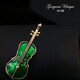 QUAMER Exquisite Violin Brooch High-end Fashion Corsage Pin Suit Accessories 2025 Main Image Color