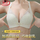 浪莎（LangSha）前扣内衣女聚拢小胸收副乳防下垂夏季薄款大胸显小美背背心式文胸 香芋紫+气质黑 M 40/90BC 薄款0.3C