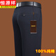 Hengyuanxiang pure cotton casual pants for men in summer thin trousers loose straight business men's pants middle-aged dad long pants new style 9853 Navy [Spring and Autumn Style] 29 2 feet 2