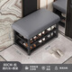 Jiahui's preferred shoe changing stool and shoe rack integrated home entry door creative light luxury shoe cabinet long shoe changing bench 80 gray seat cushion