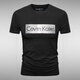 Calvin Klein Jeans/CK Summer Slim Slim с коротким рукавом мужской футболки с круглой шеей. Основная повседневная половина наполовину топ-джинсы Calvin Klein833 White S (90-105Jin [jin равно 0,5 кг])
