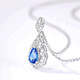 HEEKAIYI Sapphire Necklace Women's Colorful 18k Gold Diamond Pendant Chinese Valentine's Day Birthday Gift for Wife and Girlfriend <Supports Customization>