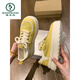 Woodpecker thick-soled shoes for women yellow shoes 2025 new summer thin mesh breathable versatile casual sneakers yellow 36