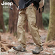 JEEP SPIRIT outdoor new casual pants men's pants waterproof mountaineering pants overalls K19 military green XL