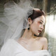 Hand-grabbing yarn puffed yarn piled yarn bride styling headdress hair accessories wedding accessories photo studio photo travel photography white hand-grabbing yarn 60cm-80cm
