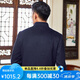 红都秋冬新款中式羊毛大衣男中长款中国风盘扣中式礼服男外套 HT19520-1 M 170/88A