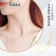 Laofu gold s925 silver necklace chain pendant chain necklace women's 2025 new plain chain clavicle chain gold 40+5cm
