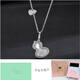 JBV Old Phoenix 999 sterling silver pure silver packaging sub-unicorn necklace national trend full diamond mother-of-pearl gourd necklace women's double gourd red shell happy gourd-rose gold necklace fashionable pull-out gift box packaging