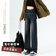 
Cement gray pocket bristled straight-leg pants 2025 new loose wide-leg jeans high-waisted floor pants #9901 Cement gray Regular 28 (recommended 105-115Jin [Jin equals 0.5 kg])